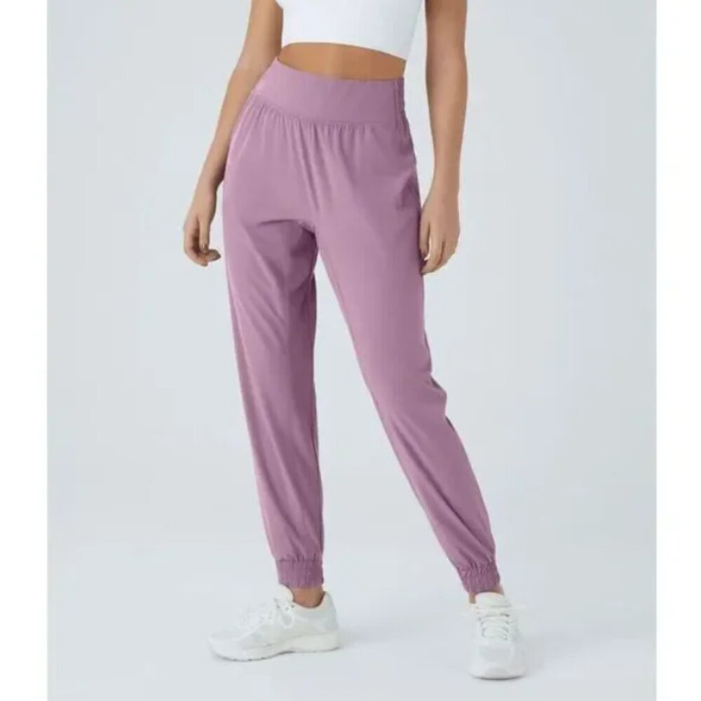 Halara High Waisted Elastic Waistband Hiking Joggers Dusty Orchid XS